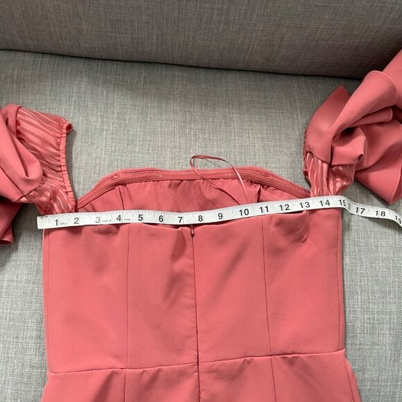 La Maison Talulah Pink Off the Shoulder Ruffle Sleeve Dress Women's Size Medium - Picture 11 of 12